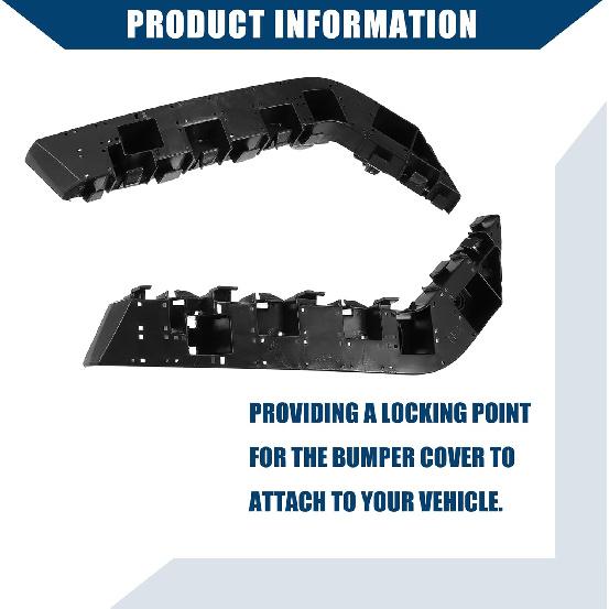 Stoßfängerhalterung für Honda Civic 2016-2021 / Linke und Rechte Seite Vorne Montagehalterung Halterungen / Haltbares Kunststoff / 1 Paar Schwarz