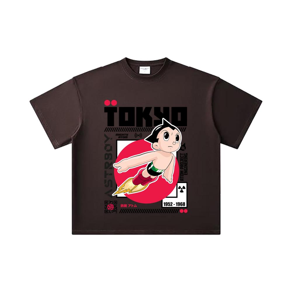 260 GSM Double Yarn 32 Count 100% Cotton Astro Boy V2 Print Unisex Heavy Cotton T Shirt