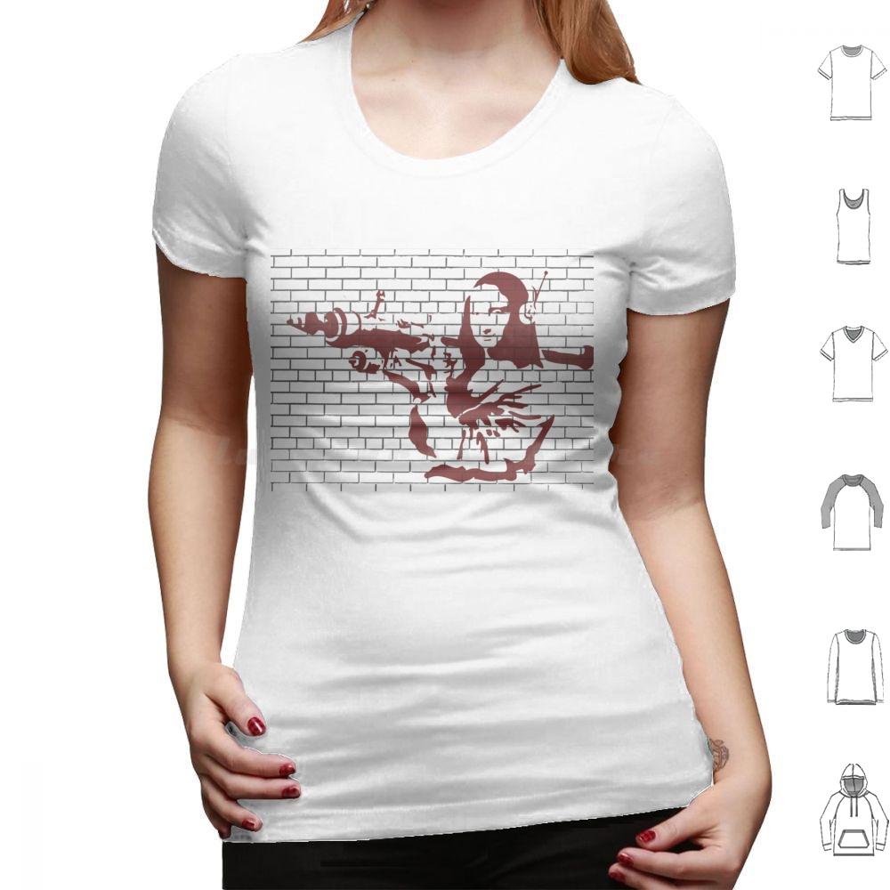 Banksy Stencil Style Urban Graffiti Spray Paint Mona Lisa T Shirt 6xl Cotton Cool Tee Banksy Kwiebe34 Banksy Stencil Banksy