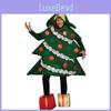 Charming Green Christmas Tree Costume With Attached Foot Covers For Stage Performances