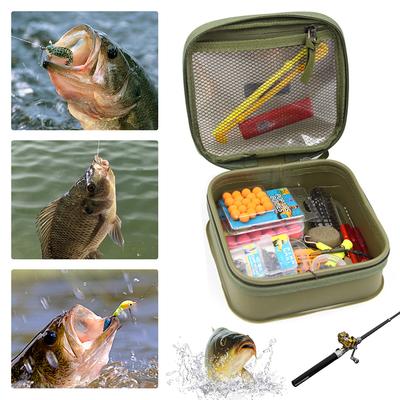 EVA Mini Fishing Tackle Box Dustproof Fishing Lightweight Storage Bag Fishing Lure Bait Organizer for Outdoor Carp Fishing