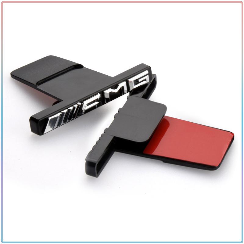 AMG Logo Car Front Grille Badge Emblem Auto Exterior Accessories For Mercedes Benz W205 W177 W212 W213 W221 W220 W176 ML G63 E63 GT