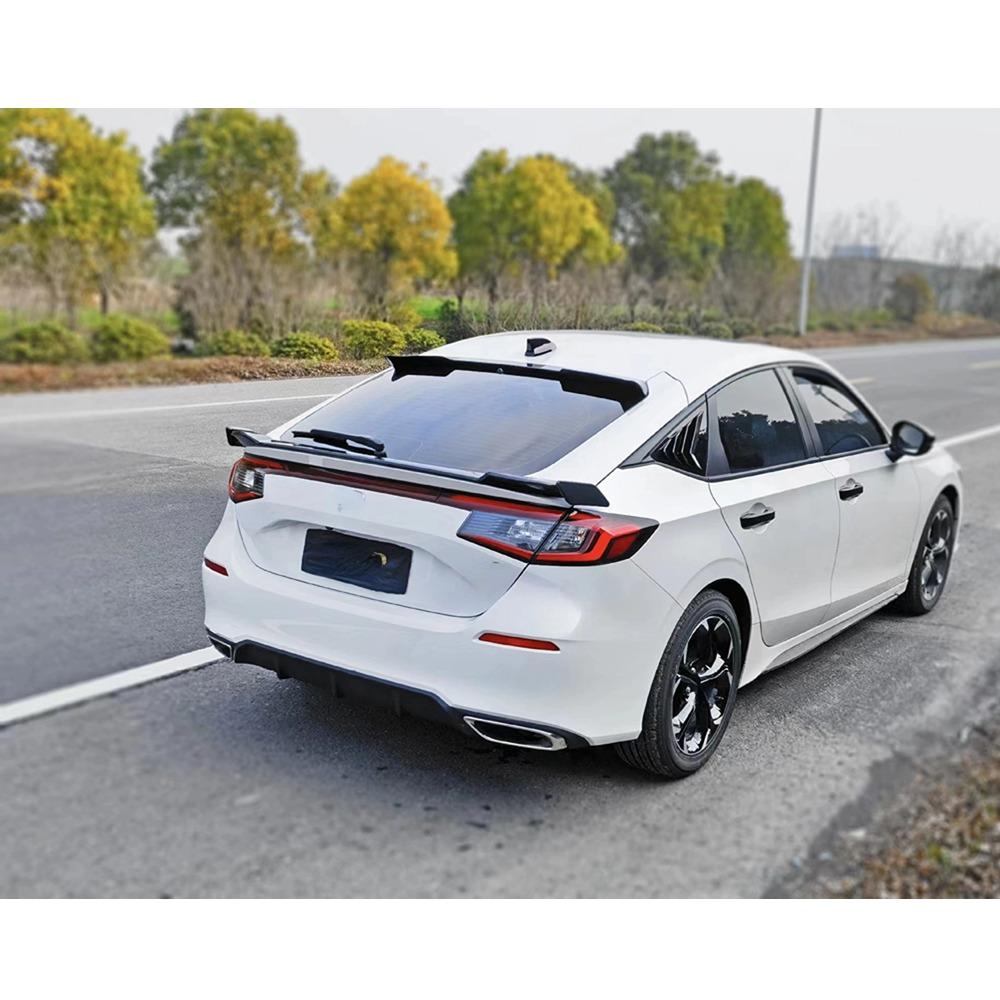 For Honda Civic 11th Gen  Hatchback 2022 2023 Car Accessories Rear Window Roof Wing Spoiler Trim