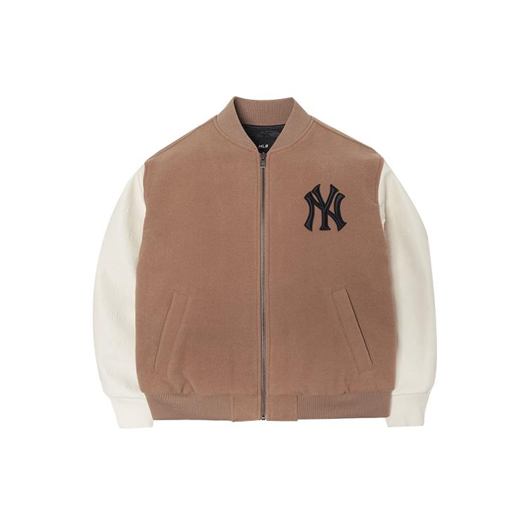 Бейсбольная куртка MLB с базовым логотипом, унисекс, хаки, 3AJP12016-50BGD XS