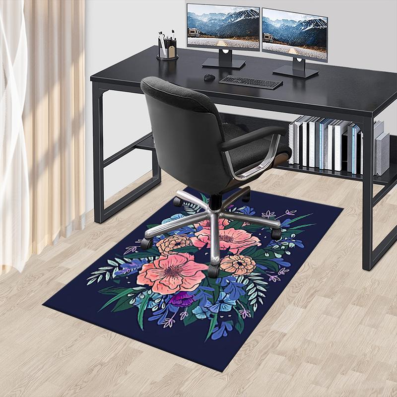 

1 шт. Цветочный букет с кошкой Коврик для пола Мягкий фланелевый коврик для пола для гостиной, спальни и ковра, Коврик для пола под диван и журнальный столик, Декоративный ковер q46 60cm by 90cm