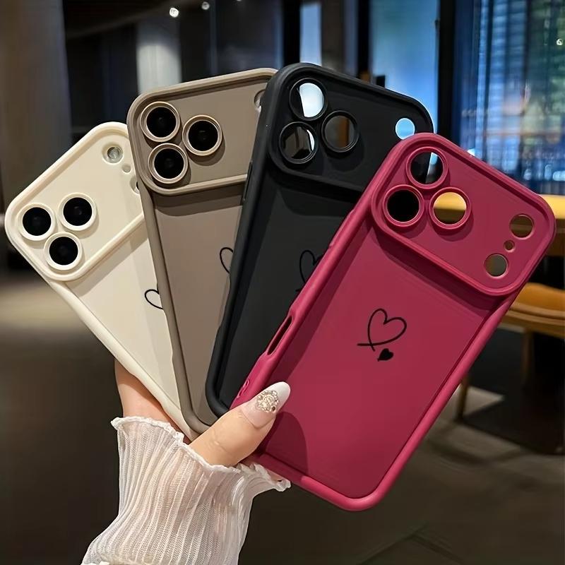 Fashionable Line Heart-shaped Pattern Suitable Phone Case For iPhone 17 Pro Max 16E 15 Pro 14 13 12 11 Mini AIR XS XR XS 8Plus a