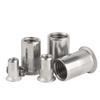 OIMG 304 Stainless Steel Flat Head Knurled Rivet Nuts