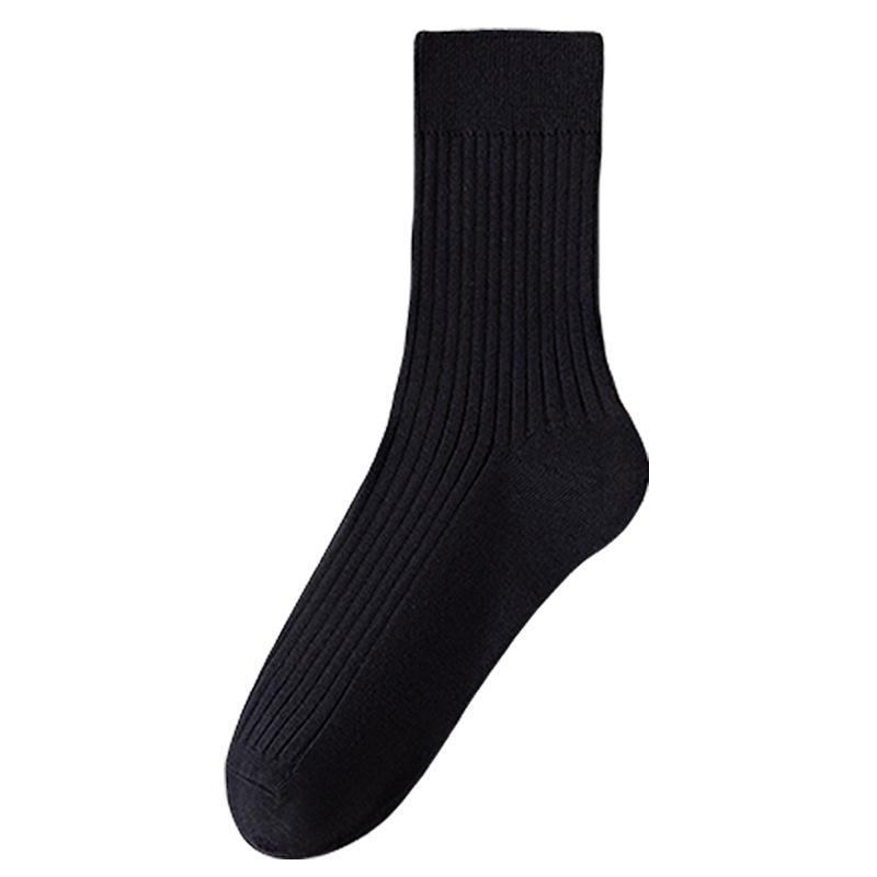 Pure Cotton Men's Thickened Striped Mid-calf Socks, Autumn Warm Long Socks, Autumn and Winter Cotton Men's Socks