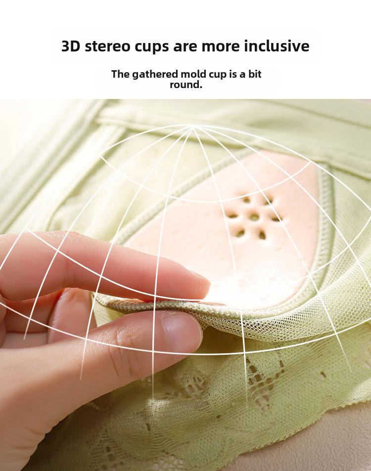 Damski Cienki Letni Oddychający Biustonosz - Bez Fiszbinów, Mały Biust, Ultracienka Miseczka z Uszkami Królika