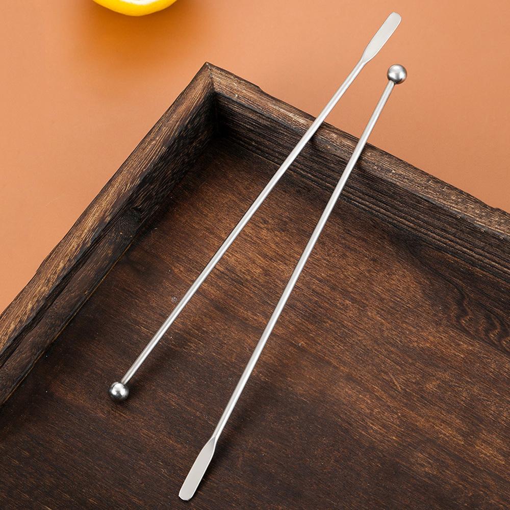 5 Stück Metall-Cocktailrührstäbchen Hochwertiger Edelstahl Geeignet zum Mischen von Kaffee und Getränken Ideal für Zuhause