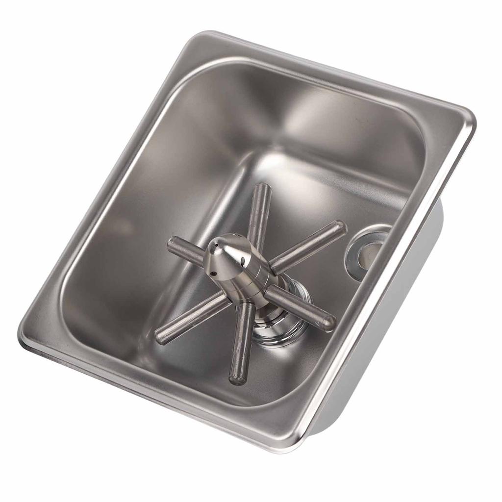 Płuczka do szkła w zlewie kuchennym, myjka do szklanych kubków ze stali nierdzewnej do hotelowego baru, kawiarni