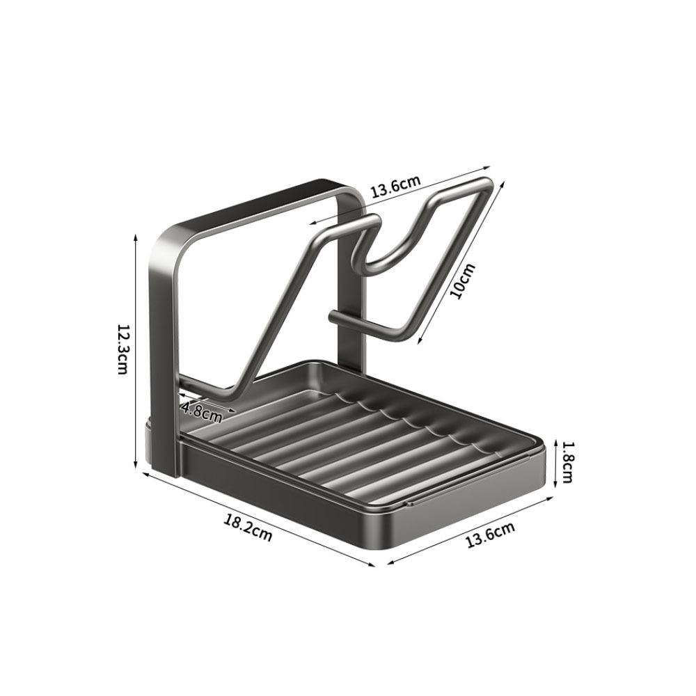 

Multifunctional Kitchen Pot Lid Storage Rack with Removable Drip Tray Durable Kitchen Pot Lid Holder Pots Lids Organizer Rack