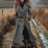 Women's Fashion Jacket Casual Solid-color Long-sleeved Cardigan Long Coat