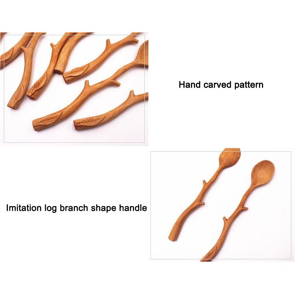 Japanese Style Flatware Cooking Mixing Stirring Spoon Kitchen Utensil Soup Spoon Wooden Spoon