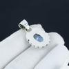 Beautiful Aquamarine Gemstone Silver Pendant in 925 Sterling Silver- Handmade Design, Everyday Wear Jewelry, Unique Pendant Birthday Gift For Love