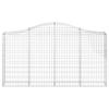 VidaXL Panier de Gabions Arqué Cage à Gabion Mur de Gabion Panier à Pierre Gabion pour Pierre Jardin Patio Extérieur 153385
