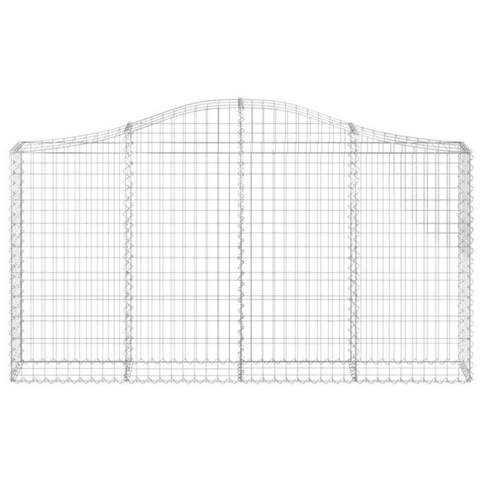 VidaXL Panier de Gabions Arqué Cage à Gabion Mur de Gabion Panier à Pierre Gabion pour Pierre Jardin Patio Extérieur 153385