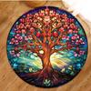 Tree of Life Round Rugs Yoga Floor Mat Nature Mandala Design Circle Carpet Home Living Room Bedroom Decor Ancient Spiritual Rug