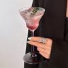 Artistic Purple High Footed Glass Cup Champagne Glass Home Girls Slightly Tipsy Upscale Burgundy Cup Bar Goblet Cocktail Glass