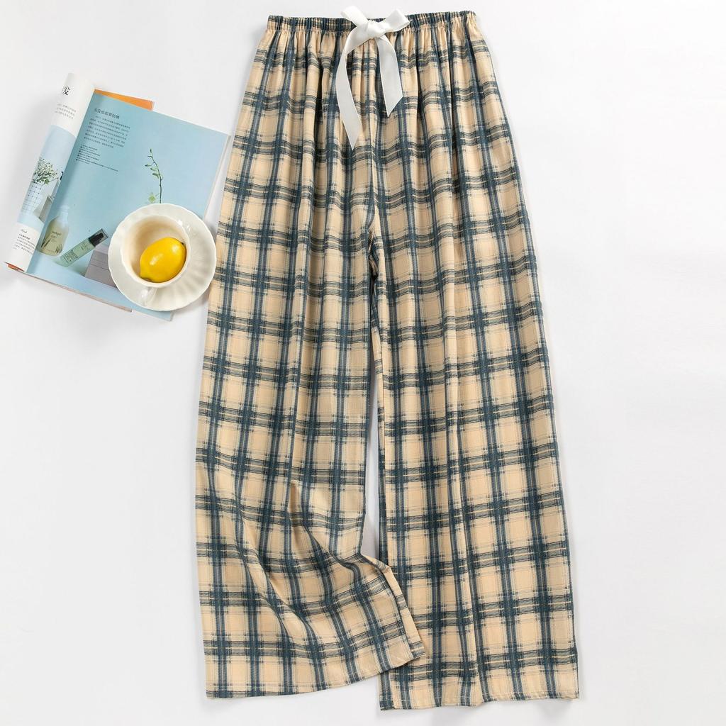 Cotton Silk Pajama Pants for Women, New Summer Style, Thin Cotton Casual Pants, Can Be Worn Outside, Large Size Home Pants