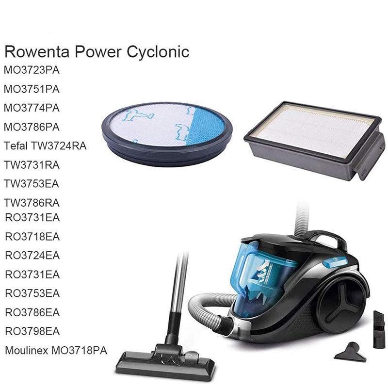 For Rowenta RO3715 3759 3798 3799 3718 Samurai SG3751WA Spare Hepa Filter Kit Part Replacement For Compact Power Cyclonic Vacuum