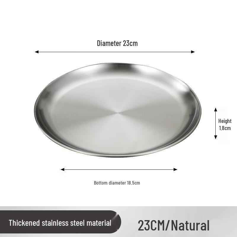 Yangge 304 Stainless Steel Round Serving Plate