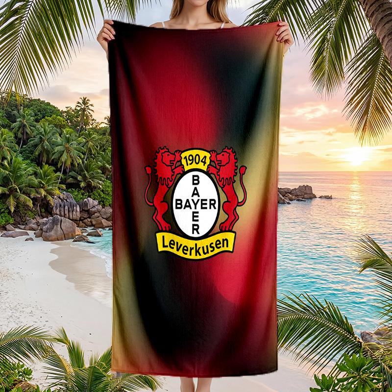 Bayer Leverkusen Football Beach Towel Soft Microfiber Summer Towel Quick Dry Absorbent Towel for Beach Swimming Pool Travel