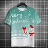 Men's T-Shirt Kids T Shirts 3D Santa Claus Printed Short Sleeve Christmas T-Shirt Trendy Christmas Casual Clothing Tops