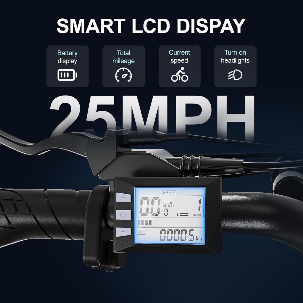 Jansno X50 250W motor+48V14AH battery, 20 * 4.0-inch tires, disc brake, Ximano 7-speed, maximum speed 40-45KM/H electric bicycle