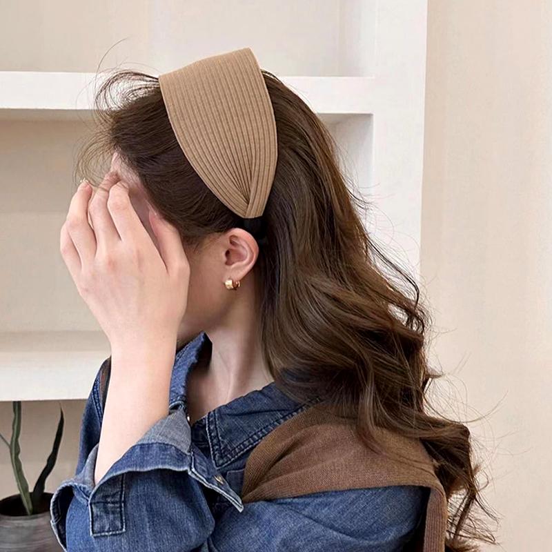 1Pc Hair Straps Wide Hair Band Retro Women's Elastic Headband Bohemian Non-slip