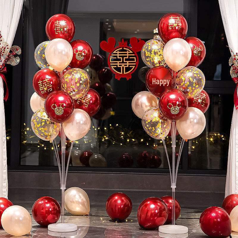 Romantic Wedding Room Balloon Decoration Set for Bedroom and Table