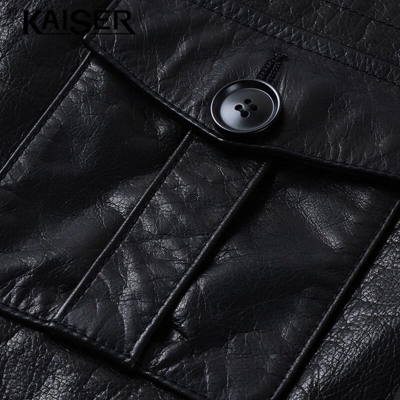 Kaiser Men's Genuine Leather Motorcycle Jacket