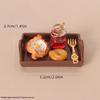 Miniature Fast Food Toy Set Lifelike Tiny Snack Model Odorless for Dollhouse Accessory DIY Craft Preschool Education Puzzle Toy
