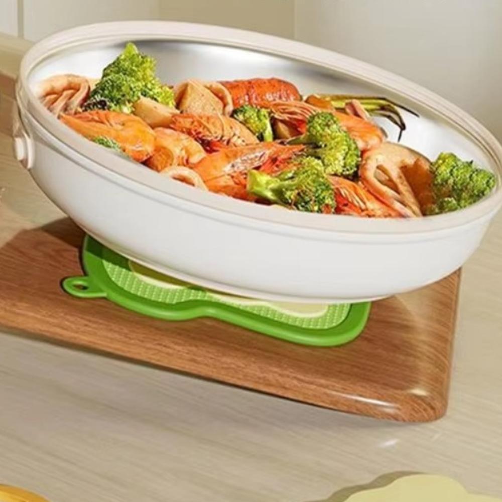 3 IN 1 Cup Mat Detachable Pans Mat Tableware Mat Silicone Placemats  For Home Kitchen