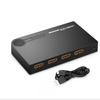 Ugreen 3-Port HDMI Switch Splitter - 4K 3D, 7.5 Gbps Speed, 36-bit Color Depth, Black (Model 40234)