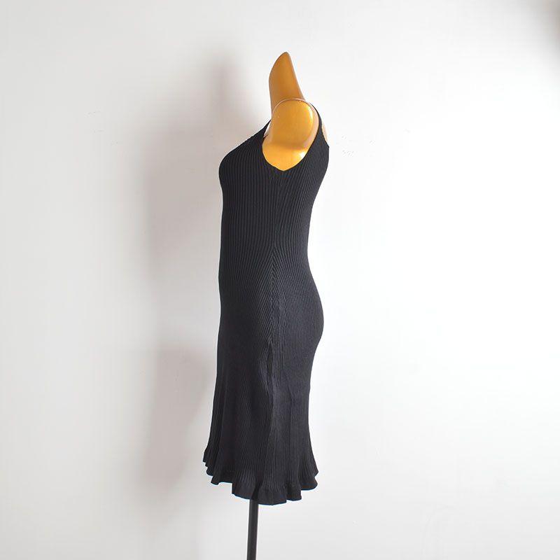 Solid Knitted Sling Dress Women Summer New Slim fit Slimming Mid-Length Sheath Vest Dress