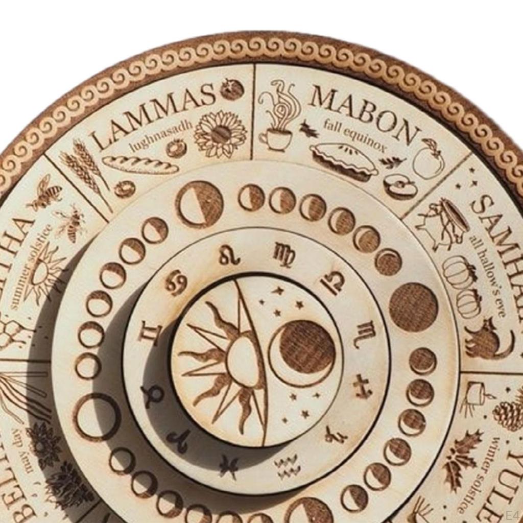 Statua Calendario Figurine in Legno Figura Oggetti da Collezione Decorativi Ornamento Annuale per Ufficio