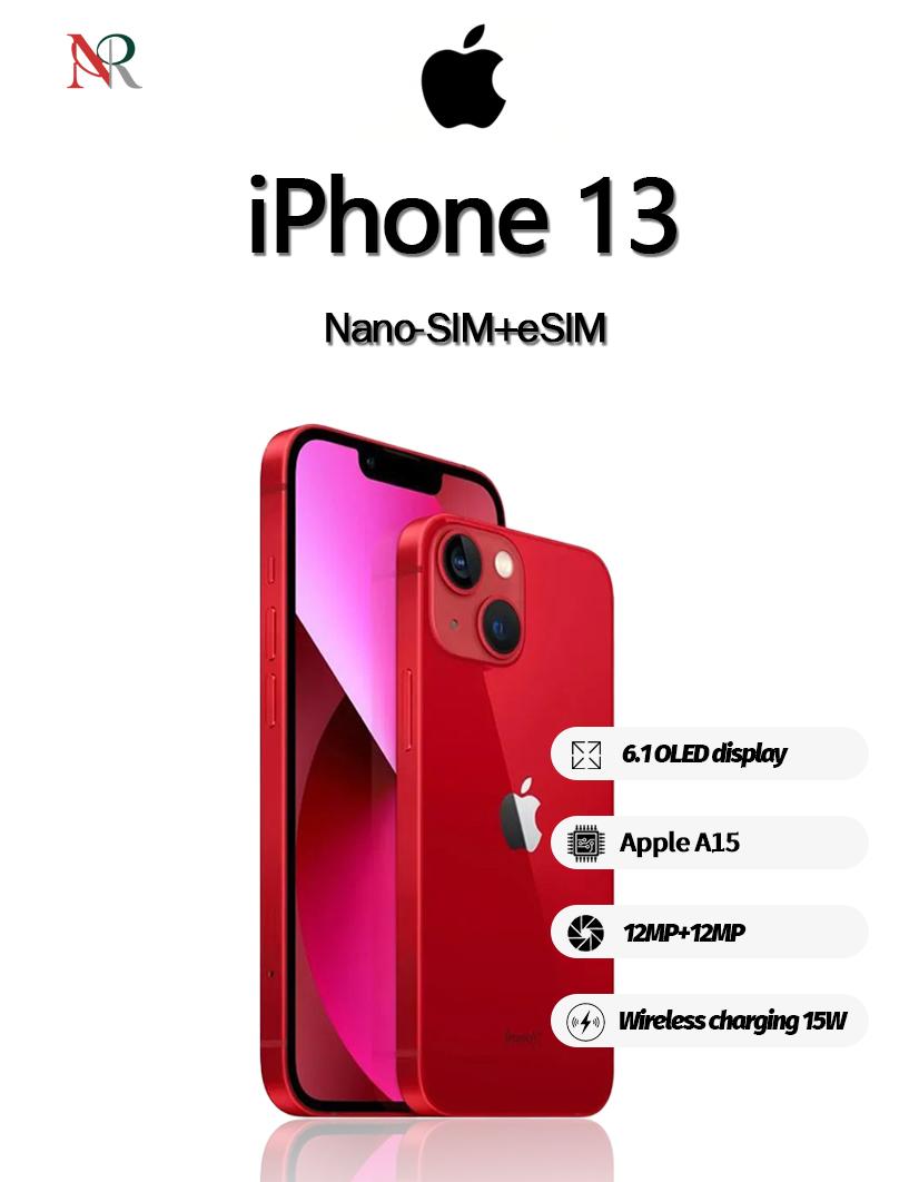 Generalüberholtes Apple iPhone 13 Smartphone mit Nano-SIM+eSIM 128GB rot
