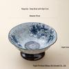 Blue & White Porcelain High-Footed Snack Plate for Desserts & Fruits