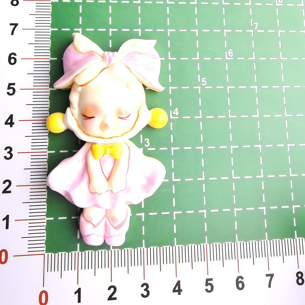 Large Cute Princess Dress Cream Glue DIY Resin Accessories for Hair Clip & Magnet Ornament