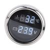 52mm 2 in 1 Digital Water Temperature Voltage Gauge with White Backlight Car Boat Water Temp Voltmeter for Cars RVs Trucks Ships