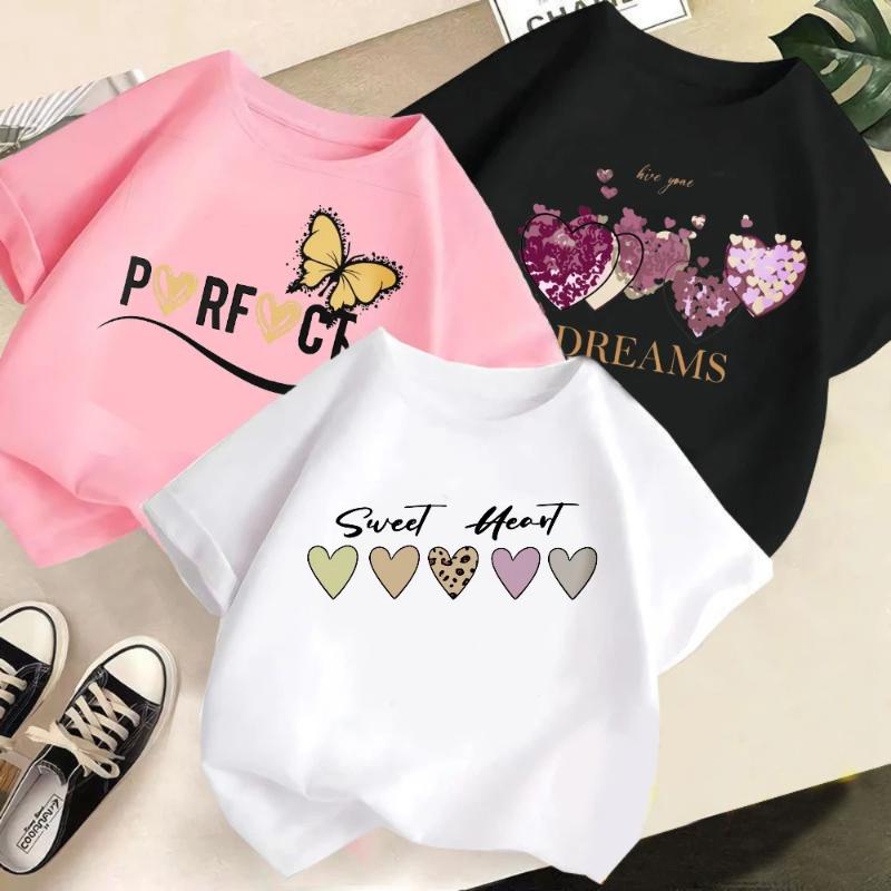 Girls T-shirt Short-sleeved Bottoming Shirt New Summer Fashion Children's Half-sleeved Top Children's Clothing Cotton