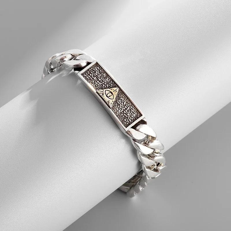 Lion head animal bracelet for men stainless steel braided chain wristband bracelet fashion hip hop jewelry