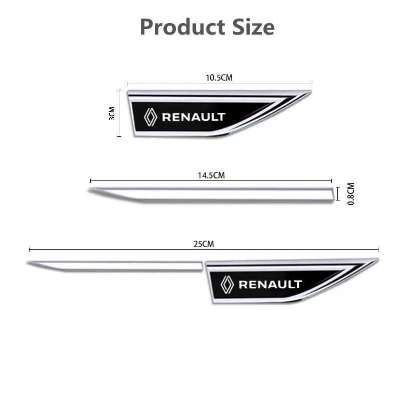 Interior Stickers Car Door Waist Line Metal Stickers For Renault Clio Megane Trafic Captur Car Side Wing Fender Decals Body Exte