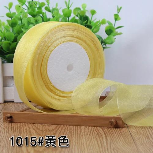 (50yards/roll) 12/15/20/25/40mm Organza Ribbon Gift Wrapping Decoration Christmas Silk Ribbons for Wedding DIY Craft Handmade
