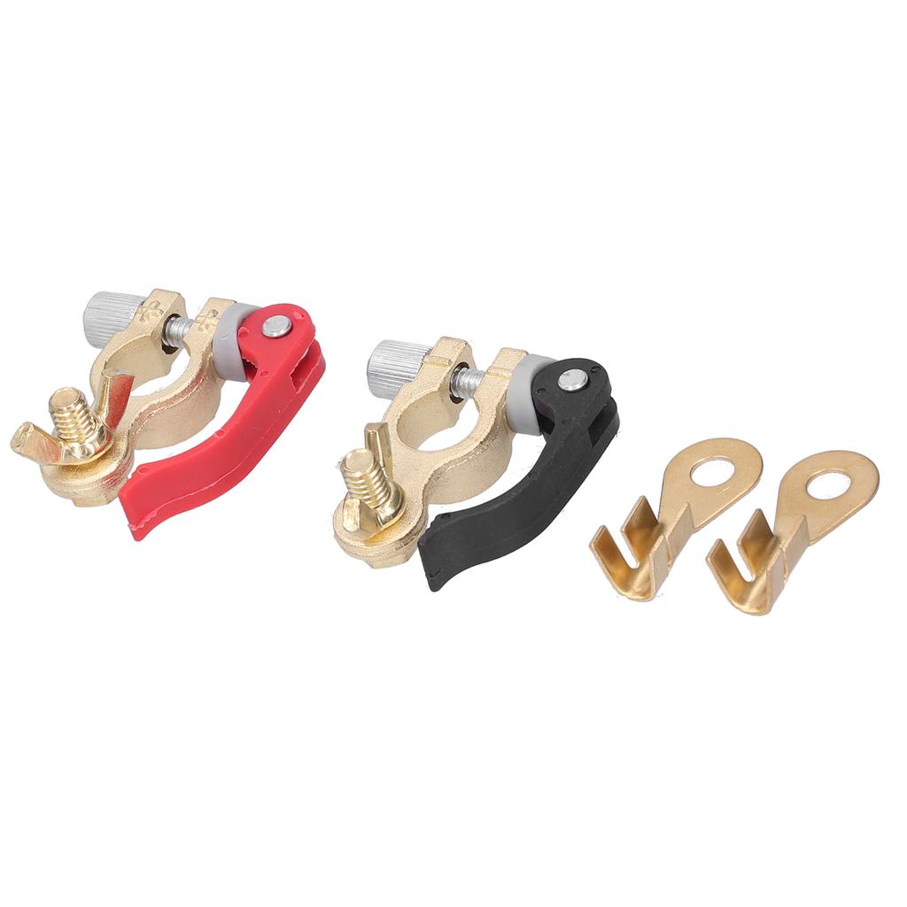 Quick Disconnect Battery Terminal Clamp Shut Off Connectors with Lug for 12V 6V 24V Boat Race Car