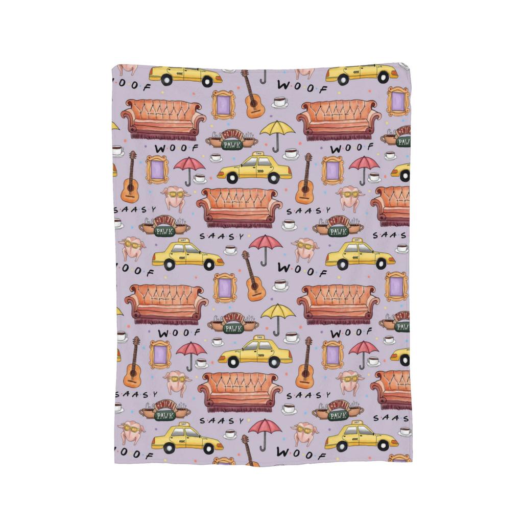 Friends Tv Show Blanket Fleece Autumn/Winter  Portable Super Soft Throw Blankets for Bedding Office Quilt