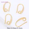 18K Gold Plated Brass Earring Clasps Earwires Findings,Hooks For Earrings,Accessories For Earrings,DIY Jewelry Making Supplies