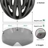 Capacete de bicicleta Óculos de ciclismo Viseira Acessórios Estrada Mtb Aero Capacete de bicicleta Óculos Anti Uv Lente Transparente Cinza Amarelo Prata