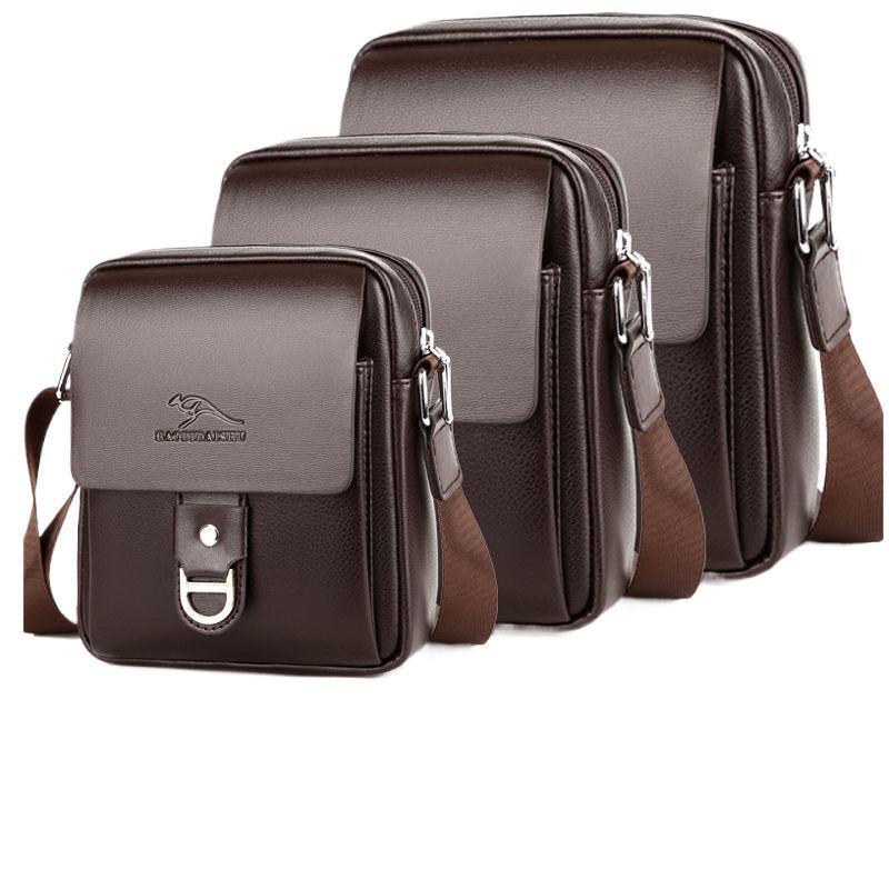 Men's Genuine Leather Crossbody Backpack - Casual & Business Trendy Bag